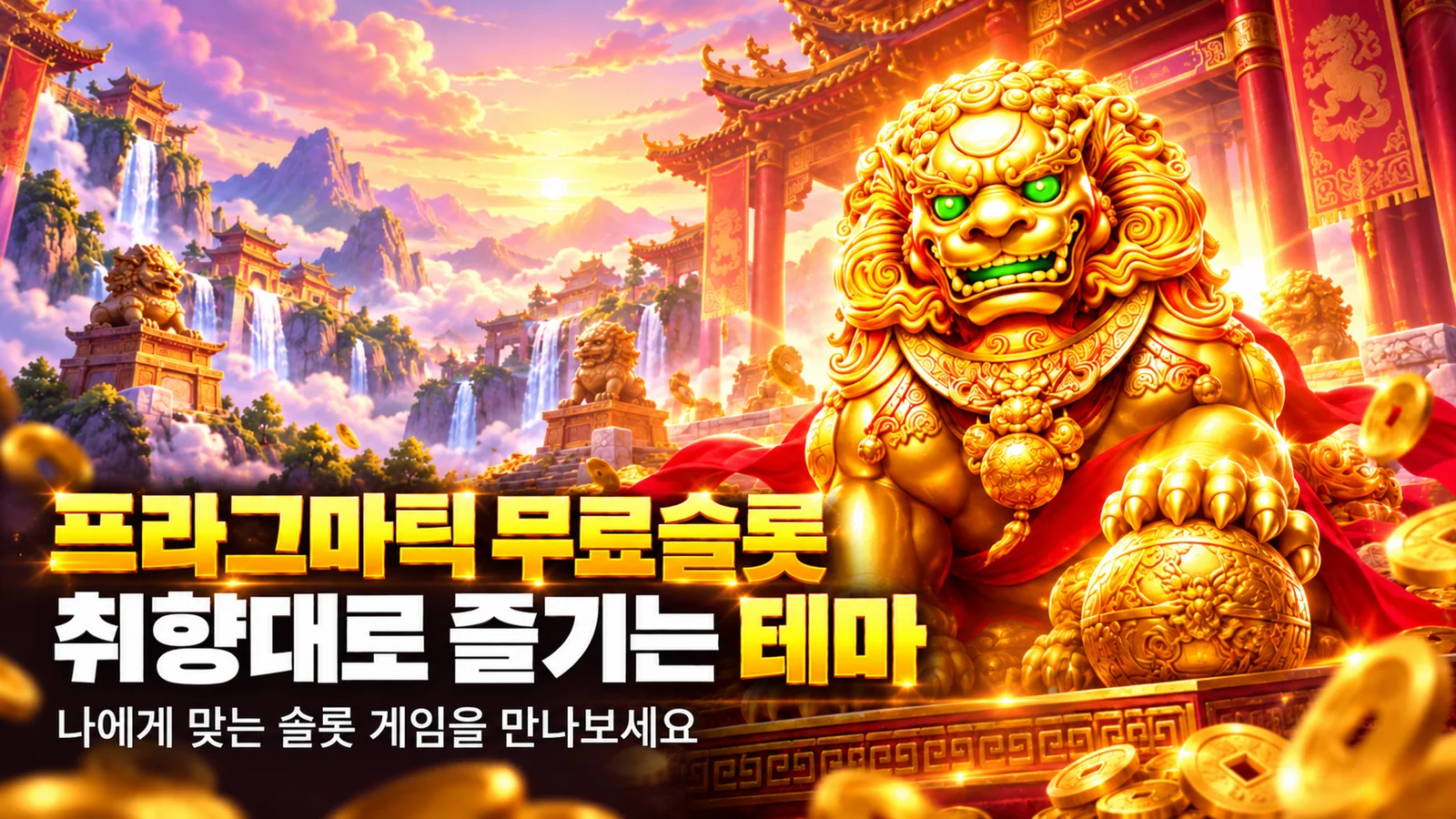프라그마틱 무료슬롯 - 취향대로 즐기는 테마 (황금 사자 궁전 테마)